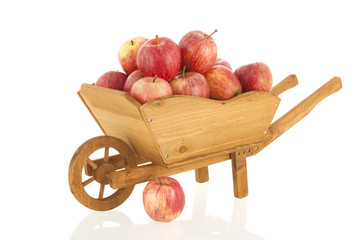 Wheelbarrow red apples