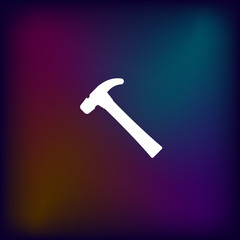 Hammer flat style vector icon