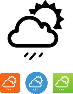Partly Cloudy Icon - Illustration