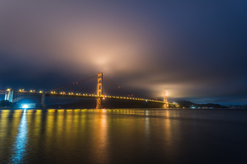 Lit Sky at the Golden Gate Bridge