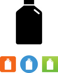 Plastic Bottle Icon - Illustration