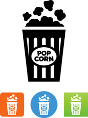 Popcorn Icon - Illustration - obrazy, fototapety, plakaty