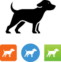 Puppy Standing Icon - Illustration