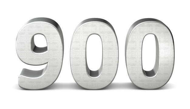 900 zahl silber 3d number silver struktur