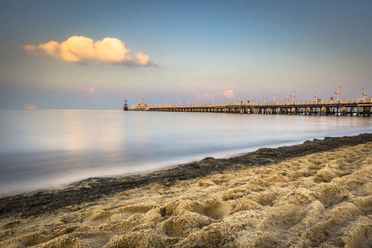 Fototapeta wooden pier in Sopot, Poland