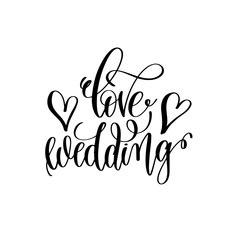 love wedding hand lettering romantic quote