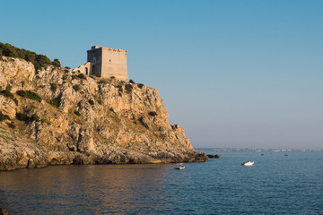 Ancient coastal watchtower in Puglia (italy)