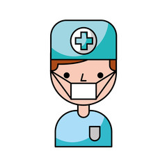 doctor avatar character icon vector illustration design