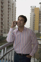 Man talking on his mobile phone 