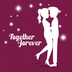 couple in love together forever icon