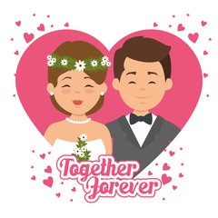 couple in love together forever icon