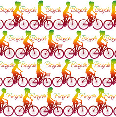 seamless bicycles pattern