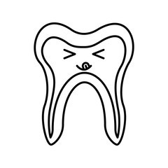 Human tooth kawaii character vector illustration design
