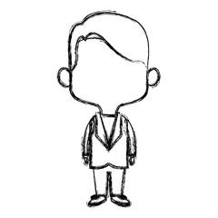 Obraz premium cute man cartoon standing formal clothes character