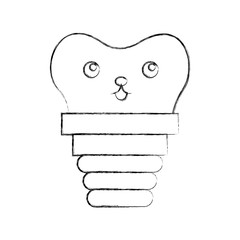 tooth implant kawaii character vector illustration design