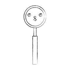 Dentistry mirror kawaii character vector illustration design