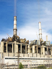 Power station with details
