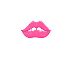 Bright purple lips icon