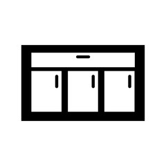 wooden drawer isolated icon vector illustration design