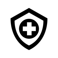 shield guard with cross vector illustration design