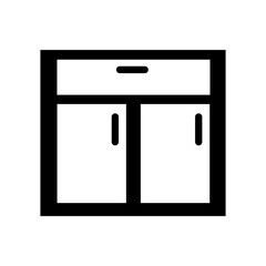wooden drawer isolated icon vector illustration design
