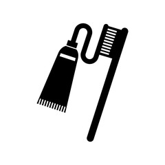 dental toothbrush with paste vector illustration design