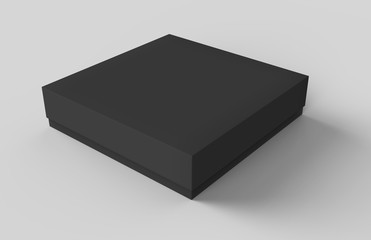 Flat black box mockup