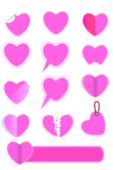 Various model of Pink Love Shape