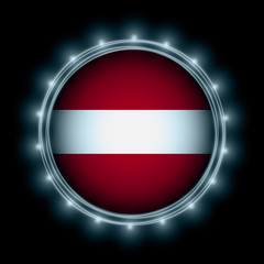Latvia flag in blue lightning