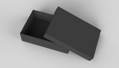 Flat black box mockup