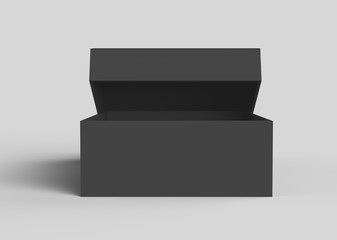 Flat black box mockup
