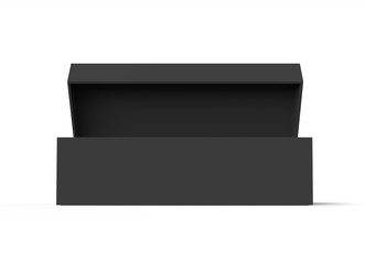 Flat black box mockup