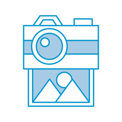camera photographic with picture vector illustration design