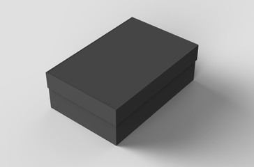 Flat black box mockup