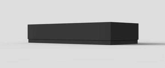 Flat black box mockup