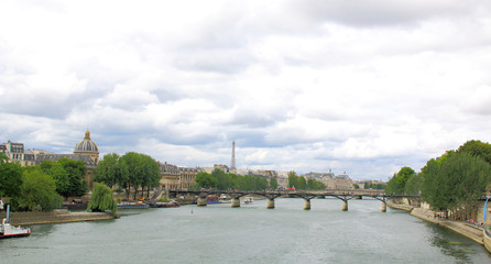 View of Paris along the seine river.