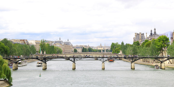 View of Paris along the seine river.