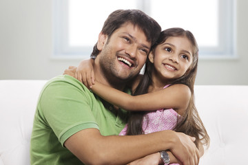 Obraz premium Father and daughter enjoying 