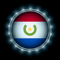 Paraguay flag in blue lightning
