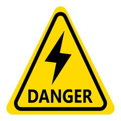 Danger icon isolated