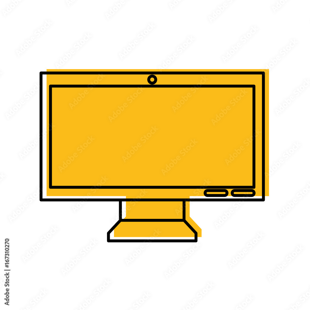 Poster monitor computer isolated icon vector illustration design