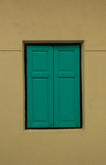 Obraz na płótnie Canvas wonderful turquoise blue window