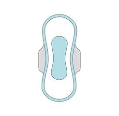 Female hygienic towel with wings vector illustration design