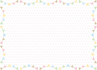 手書き　フラッグ　フレーム