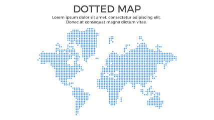 Fototapeta na wymiar Dotted Map Infographic Element - Business Vector Illustration in Flat Design Style for Presentation, Booklet, Website, Presentation etc. Isolated on the White Background.
