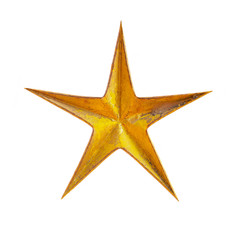 gold star isolated on white background