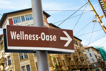 Obraz premium Schild 223 - Wellness-Oase