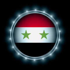 Syria flag in blue lightning