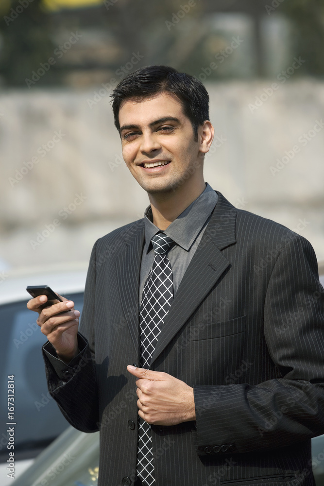 Canvas Prints man holding a mobile phone