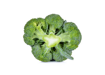 fresh broccoli isolated on white background